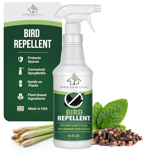 Bird Repellent Spray, Outdoor Formula for Roofs & Home,16oz | Keep Birds Away – Pigeon, Woodpecker, Sparrow, Duck & Goose Deterrent, Efficient Bird Spray for Yards, Patios, Balconies