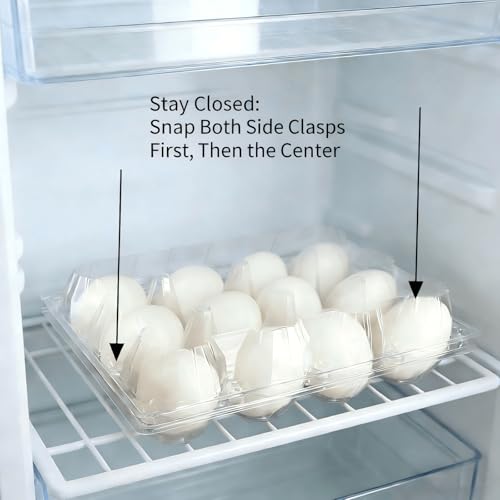 40 Pack Duck Egg Cartons 12 Count Cheap Bulk, Plastic Duck Egg Tray | for Duck & Turkey Eggs, Reusable, Clear, for Family, Small Farm, Backyard Coop & Egg Sellers