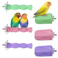 6PCS Bird Beak Grinding Stone Perch – Anti-Slip Resin Perch Stand for Beak & Claw Trimming, Chewing Toy for Parakeets, Budgies, Cockatiels, Conures