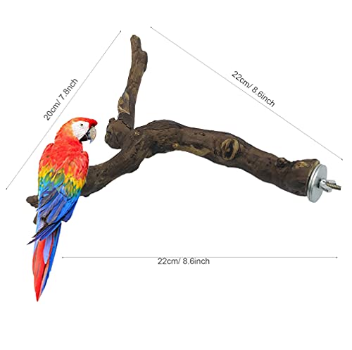 2 PCS Natural Grape Stick Fork Bird Perch Bird Standing Stick Chewing Bird Toys Natural Grapevine Bird Cage Perch for Parrot Cages Toy for Cockatiels, Parakeets, Finches - color: Style 13