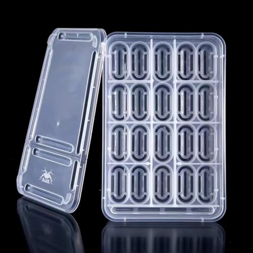 20 Grids Reptile Breeding Box, Reptile Egg Incubator Plastic Reptile Egg Incubator Tray Amphibians Hatchery Box Case for Hatching Gecko Lizards Lions Mane Without Thermometer