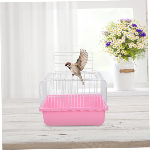 GALPADA Lightweight Portable Bird Carrier Cage Transparent Window for Travel and Home Use for Parakeets Lovebirds and Small Birds Versatile Design for Easy Observation and Transport