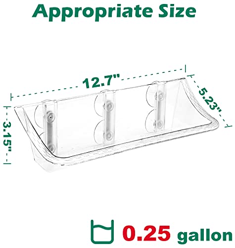 Clear Bird Bath Bird Feeder for Outside Window Glass, Transparent Birdbath with Strong Suction Cups for Viewing, Bird Watching Gifts for Elderly Parents, 2 Packs