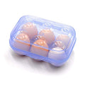 YOHA Clear Egg Storage Box Delicate 6 Girds Egg Dispenser Holder Case Refrigerator Crisper Camping Picnic Travel Portable Egg Carriage,Blue-6 - color: Blue