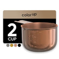 Color Up 2 Cup Measuring Cup, 480ml Copper Stainless Steel Metal Measuring Scoop, Easy-Pour Spouts, Engraved Markings, for Dry & Liquid Ingredients - size: 2 Cup (480 ml) Copper
