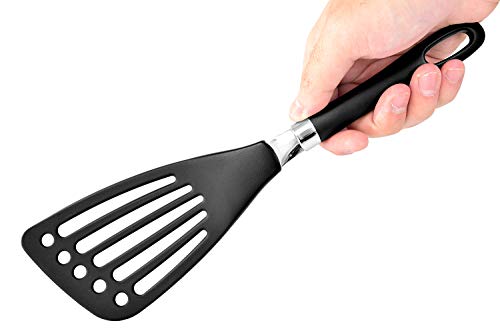 Nylon Spatula Slotted Turner Fish Turner Kitchen Utensils 12" | Seki Japan Right Handed Nylon Spatula Wide Thin - color: Nylon, size: for Right-handed