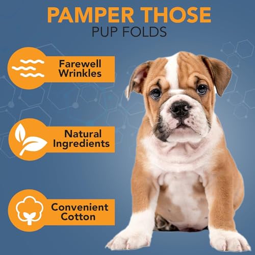 NOVEHA 240PCs - Wrinkle XL Wipes for Dogs | Wipes for Bulldog, French Bulldog, Pug, English Bulldog – Wipes for Multiple Areas Removes Dirt, Wrinkles, Folds, Tear Stain, Tail Pockets & Paws (2Pack) - size: 240 Wrinkle Wipes