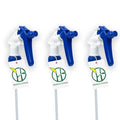 Heluva Green Spray Bottle Nozzle Replacement Tops, Blue 3 Pack | Heavy-duty trigger sprayer tops for commercial and home cleaning. Fits 8/16/24/32 oz plastic & glass bottles. - color: Blue, size: 3 Pack
