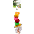 Penn-Plax Bird-Life Fruit Kabob Bird Toy with Bell – Various Textures, Materials, and Colors – Great for African Greys, Medium Birds, and Small Parrots – Large - size: Large