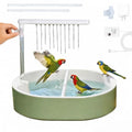 Automatic Bird Bath, Parrot Shower with Circulating Water, White Pipe | Indoor Parrot Bath Cage Accessories with Circulation Pump for Parakeet Budgie Cockatiel Finches Cockatoo Conure Pet Bird - color: withe pipe