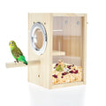 Bird Nest Box Parakeet Breeding Nest Box Bird Nest House Wooden Acrylic Transparent Breeding Box for Finch Lovebirds Cockatiel Budgie Conure Parrot - size: X-Small