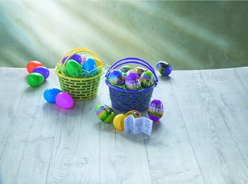 Fun Express Resurrection Eggs 12 Pack - Christian Easter Egg Stuffers with Holy Week Story for Kids | Religious Easter Basket Filler for Egg Hunt | Pre Filled Easter Eggs Bulk for Church & Family