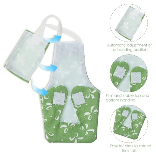 4 Pcs Bird Diaper, Parrot Diapers with Waterproof Inner | Reusable Flight Suit Cute Soft Bird Diaper Clothes for Parakeets Cockatiel Canary Monk Parakeet (M)