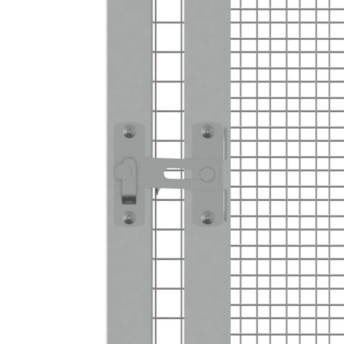 vidaXL Bird Cage Gray 84.1"x85.6"x83.3" Galvanized Steel | Made to withstand the weather, Protects from rain, snow, and UV rays, Keeps your pets securely inside