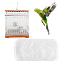 Bird Cage Seed Catcher Guard, Adjustable Stretchy Net Cover for Parrot Enclosures, Bird Cage Skirt Netting, Seed Catcher for Protective Shield for Parrot Enclosures (White) - color: White