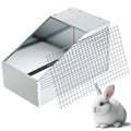 Maxcheck Galvanized Metal Rabbit Nesting Box with Removable Wire Mesh Bottom 18.5 x 10.6 x 10 Inches Bunny Small Animal Nest Durable Easy to Clean for Indoor Outdoor Use Rabbit Supplies