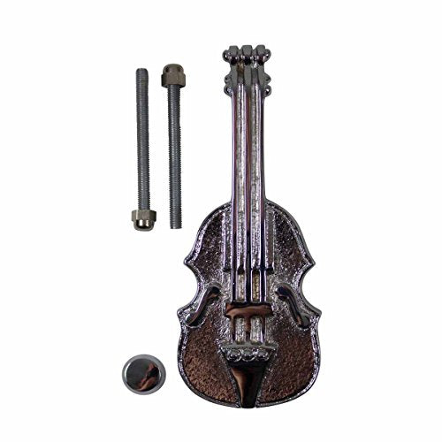 Renovators Supply Manufacturing Brass Door Knockers for Front Door 6.5 in. Violin Style Chrome Plated Brass Door Knocker with Mounting Hardware - color: Chrome Violin