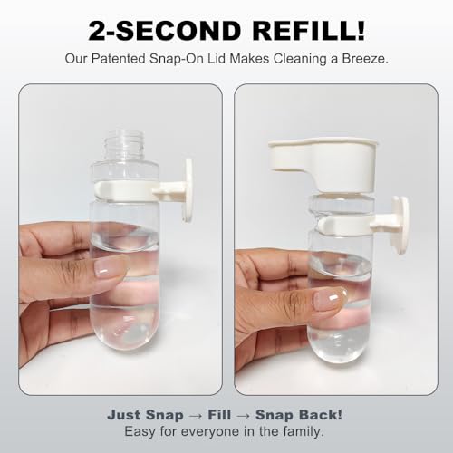 Bird Water Dispenser for Cage, 3.7 FL OZ, Automatic Bird Water Feeder ABS Suspended Parrot Cage Food Bowl Drinker, for Parakeet, Cockatiel, Budgie, Conure, Lovebirds