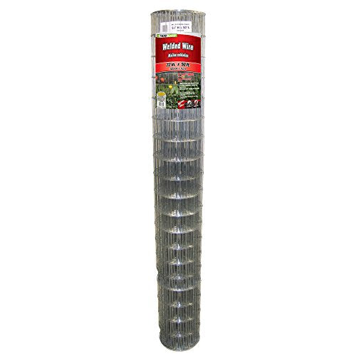 YARDGARD 2 in. x 4 in. Mesh Welded Wire Fence Roll, 72 in. x 50 ft., 14-Gauge Galvanized Steel Fence for Animal Enclosures, Garden Protection and Property Fencing, Rabbit Control an Utility Fence - size: 72 in. x 50 ft. x 14 ga.