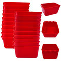 20 Pcs Chicken Coop Feeder Water Cup,16 oz Cage Cups Chicken Feeder Waterer, Cage Cups Birds Hanging Feeders, Chicken Feeder Water Bowl for Parakeet Poultry Pigeon Bunny Wire Cage (Red) - color: Red, size: 16oz