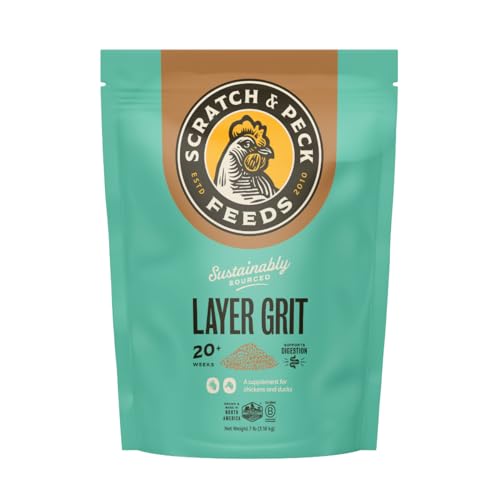 Scratch and Peck Feeds | Layer Grit for Chickens & Ducks | 7 lb Pouch | Essential Supplement for Healthy Digestion and Gizzard Health, All Natural, Sustainably Sourced - style: Layer Grit - 7-lbs