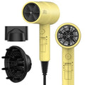 AINA Diffuser Hair Dryer Full-Featured Blow Dryer 110V/1600W(Zest Yellow) | 3 Heat/2 Speed;Cold shut button;Lightweight;Compact Size;High Temp;Low Airflow;Same Results;Less Expense - color: Zest Yellow, size: 3 Piece