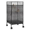 Trinkrittey Large Bird Cage Seed Catcher 31 x 118 inches Adjustable Bird Cage Net Cover Black Bird Cage Cover Elastic Band Mesh Cage Cover Skirt Nylon Mesh for Parakeet Parrot Cages
