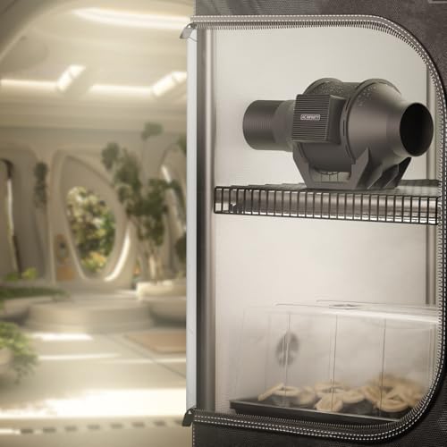 AC Infinity CLOUDLINE H4, Quiet 4” Inline Duct Fan with Speed Controller, IP65-Rated Ventilation Exhaust Fan in Grow Tents, Mushroom Fruiting Chambers for Propagation and Fungiculture | Humidity Proof IP65-Rated Ventilation Exhaust Fan in Grow Tents, Mush