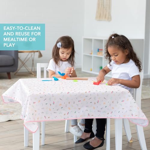 Bumkins Disney Baby Splat Mat for Under High Chair, Babies Toddlers Eating Mess Mat, Waterproof Reusable Cloth for Arts and Crafts, Playtime Mat for Kids, Floor or Table 42inx42in, Princess Magic Pink - color: D2 Princess Magic
