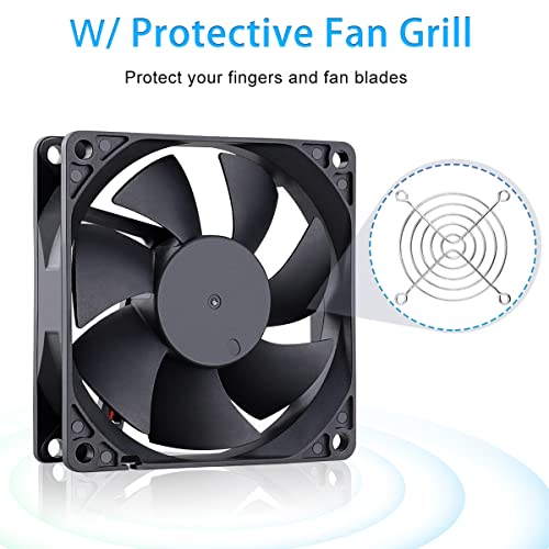 GDSTIME 80mm x 20mm 8020 12V DC Brushless PC Case Cooling Fan 2Pin | Replacement Fans for Mini Fridge, Chicken Egg Incubator, SFF Case, Desktop Power Supply, Wine Fridge, Cigar Humidor - size: 80x80x20mm