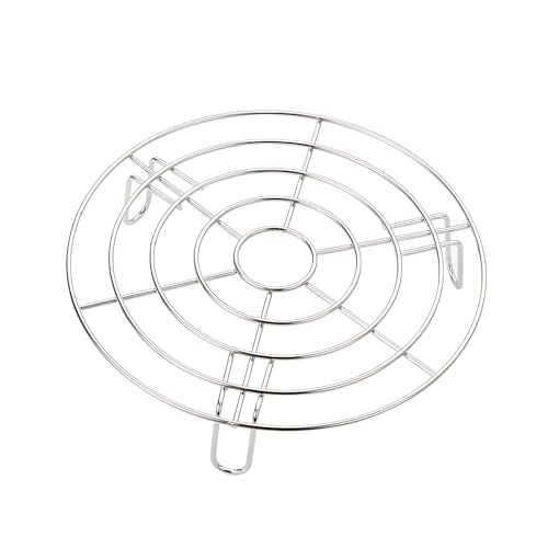 Wire Baking Rack for Airfryer/Oven/Sheet Pan with Legs Dia 8.7" Round Cooling Cooking Rack 304 Stainless Steel Barbecue Rack/Carbon Baking Net/Grill/Pan Grate(Height 1.8",8.7"/22cm) - color: Silver, size: 8.7"