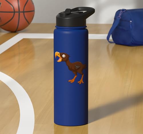 Cute Cartoon Prehistoric Animals Terror Bird For Kids Funny Stainless Steel Insulated Water Bottle - color: Royal Blue