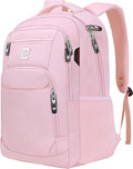 Laptop Backpack,Business Travel Anti Theft Slim College Backpack | Water Resistant Durable Computer Bag Gift for Women & Men Fits 15.6 Inch Laptop and Notebook - Light Pink - color: Light Pink, size: 15.6 Inch, style: Laptop