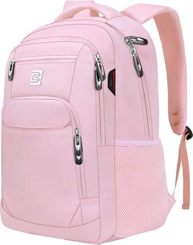 Laptop Backpack,Business Travel Anti Theft Slim College Backpack | Water Resistant Durable Computer Bag Gift for Women & Men Fits 15.6 Inch Laptop and Notebook - Light Pink - color: Light Pink, size: 15.6 Inch, style: Laptop