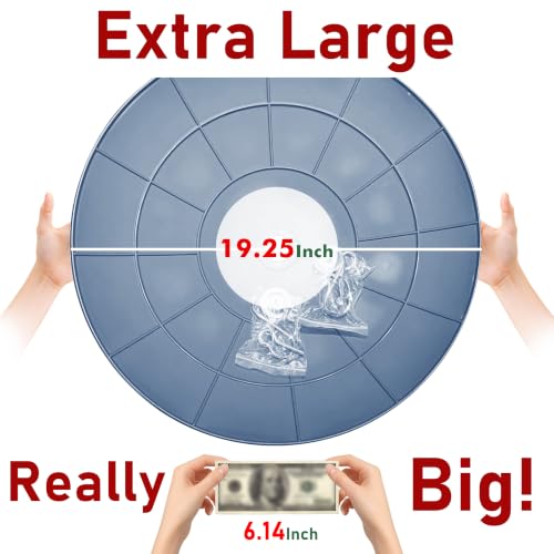 19.25-Inch Extra Large Squirrel Baffle,Hummingbird Feeder Shade Dome Cover, Bird Feeder Rain Guard, Hanging Squirrel Proof for Shepherd's Hook Outdoors (Blue) 2 Pack - color: Blue, size: 19''/2P