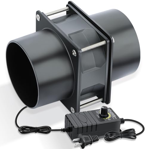 Wathai 3 Inch Inline Duct Fan 120V Exhaust Ventilation Blower Cooling Fan | Dual Ball Variable Speed Controller High-velocity axial extractor blower features powerful airflow,efficient air exchange - style: 80x38mm 2 duct
