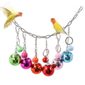 Oooct Bird Swing Wind Chime Toys, Colorful Parrot Hanging Chewing Toy with Hollow Balls and Bells, Bird Cage Accessories for Small to Medium Birds, Budgie Lovebirds Conures Parakeets Cockatiels Rats
