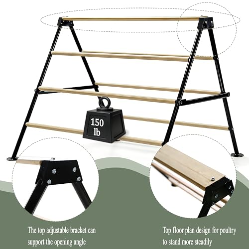XCL Chicken Roosting Bars, Large Chicken Perch for Coop, A-Shaped Chicken Perch for Adult Chickens, Easy to Install Farm Chickens Roost Toys, Suitable for Backyard Poultry Perches, Accessories (L) - size: L