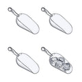 Elsa - 5-Ounce Plastic Ice Scoops (Set of 4), Plastic Utility Scoops, BPA-Free, Food-Grade, Shatter-Proof, Good for Kitchen and Restaurant, Perfect for Home and Commercial Use - style: 5 oz, 4-Pack