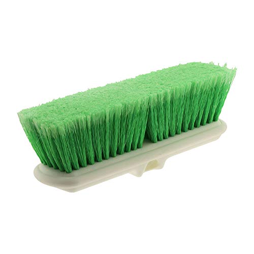 Hi-Tech 10” Bi-Level Super Soft Car Wash Brush – Non-Scratch Soft Bristle Cleaning Brush for Cars, Trucks, Boats & RVs, Multi-Surface Exterior Brush with Threaded Handle Compatibility