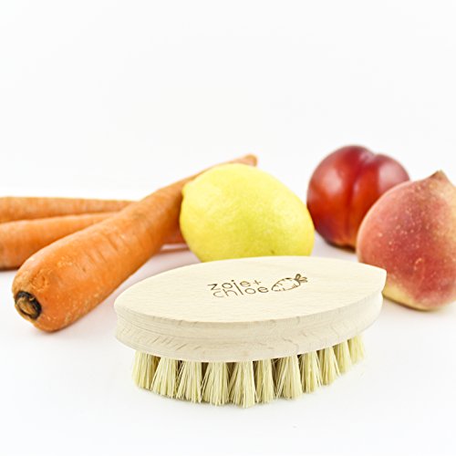 Zoie + Chloe 100% Natural Plant-Fiber Soft Bristles Vegetable Brush - size: Small 4.3 INCH