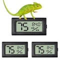 Reptile Thermometer and Humidity Gauge for Breeding Box Temperature and Humidity Monitor 3PCS Reptile Thermometer Hygrometer Adhesive for Amphibians，Reptiles Tank Accessories for Lizards Turtles