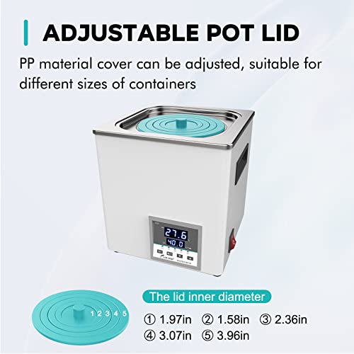 LAB FISH BHS-1 Lab Water Bath, 3L Digital Thermostatic Heater | 3L capacity, precision heating, stainless steel tank, for lab sample warming & incubation - style: BHS-1(3L)