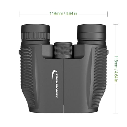 Aurosports 12x32 Compact Binoculars for Adults - Small Binoculars with FMC Lens & BAK4 Prism - Wide 273ft/1000yds Field of View - Easy Focus Binos for Bird Watching Traveling Gifts for Men Women - size: 12x32