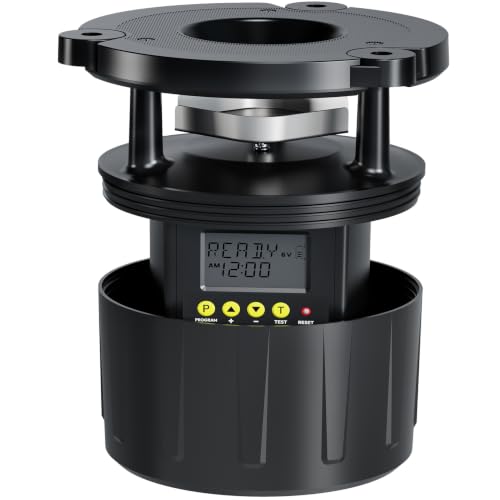 Deer Feeder Kit, 6V Feeder Kit, Feeder Motor & Timer Kit, Small-Size Game Feeder/Chicken Feeder, Sturdy Hunting Feeder Kit with Spinner/Digital Timer/Adjustable Arms/Batteries Slot/Solar Panel Port