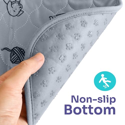 Washable Pee Pads for Dogs 2 Pack, Reusable Puppy Training Pads 34" x 36" | Heavy Absorbency Dog Playpen Mats Waterproof with Non-Slip Bottom for Playpen, Crate, Potty, Whelping - size: 34x36 Inch (Pack of 2）