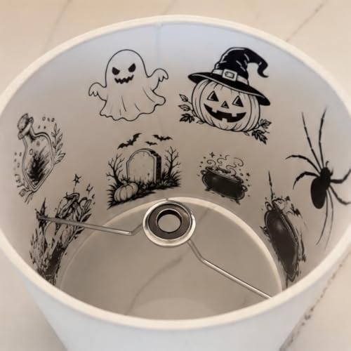 Lampshade Decals, Spooky Halloween Rub On Transfers 3-Pack | Halloween PVC sheets at 5.91 x 11.81 in, Comes with scraper for easy dry application on seasonal interior displays - color: Spooky Halloween 3-Pack