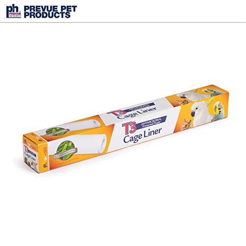 Prevue Pet Products T3 Cage Liner - Bird Cage Accessories, 25 Ft Odor Absorbent Protection, Universal Liner for All Birds, Fits Small, Medium, and Large Enclosures, Simplifies Cleaning - Regular Size - size: 18 in / 25 ft