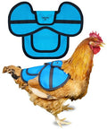 COOPED UP Canvas Chicken Saddle for Medium-Large Hens with Larger Wing Cover and Adjustable Straps - Blue - color: Blue