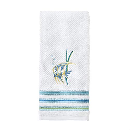 SKL Home Ocean Watercolor Hand Towel, White (2-Pack) - color: Ocean Watercolor, style: Hand Towel Set